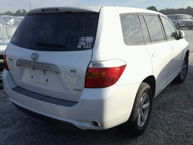 JTEES41A682030291 - 2008 TOYOTA HIGHLANDER WHITE photo 4