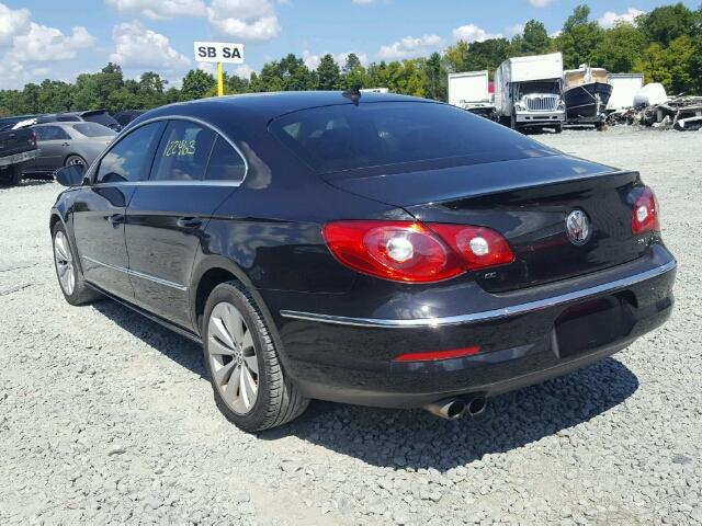 WVWNP7AN1BE714259 - 2011 VOLKSWAGEN CC SPORT BLACK photo 3