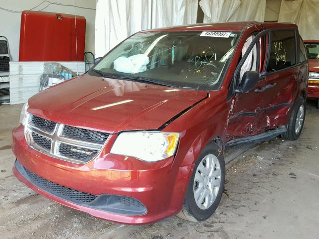 2C4RDGBG4FR600324 - 2015 DODGE GRAND CARA BURGUNDY photo 2