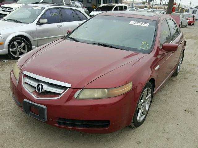 19UUA66244A051402 - 2004 ACURA TL BURGUNDY photo 2