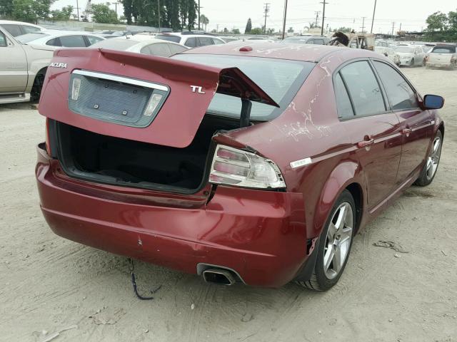 19UUA66244A051402 - 2004 ACURA TL BURGUNDY photo 4