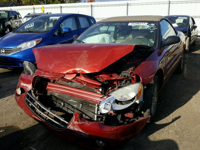 1C3EL55R85N541796 - 2005 CHRYSLER SEBRING TO RED photo 2