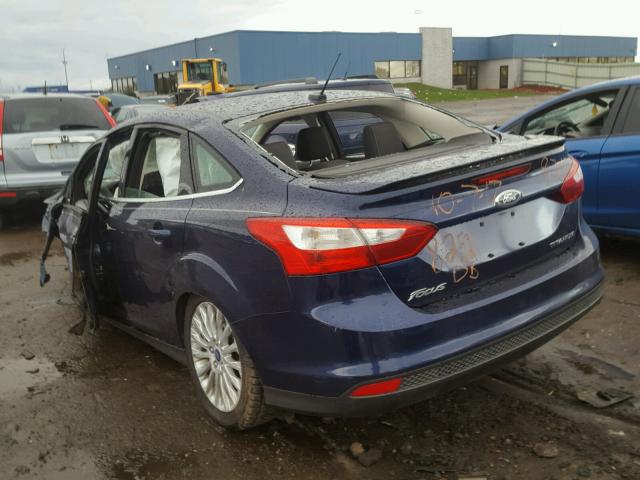 1FAHP3J22CL158252 - 2012 FORD FOCUS TITA BLUE photo 3