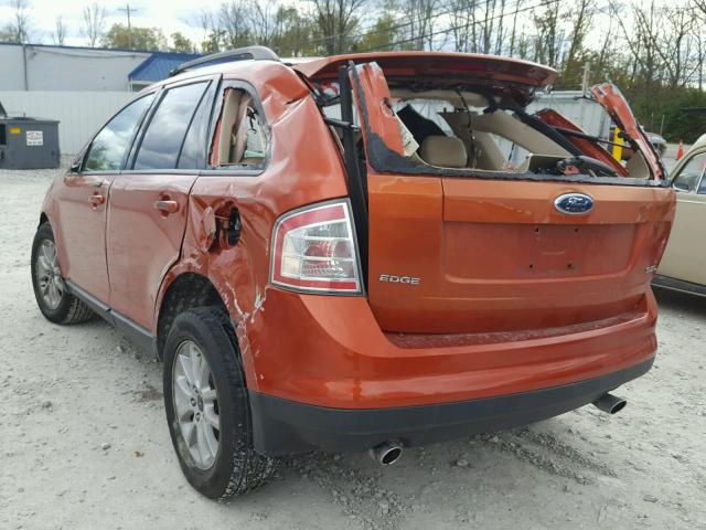 2FMDK38C37BB11559 - 2007 FORD EDGE Помаранчевий фото 3