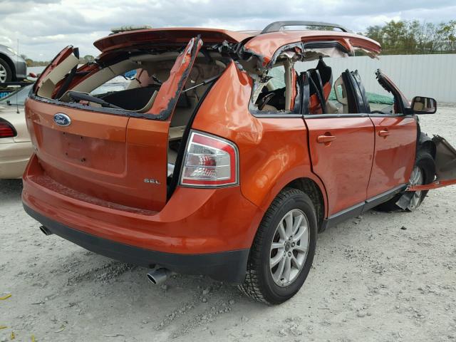 2FMDK38C37BB11559 - 2007 FORD EDGE Помаранчевий фото 4