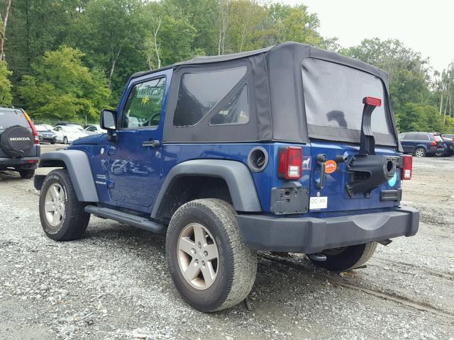 1J4AA2D11AL208995 - 2010 JEEP WRANGLER S BLUE photo 3