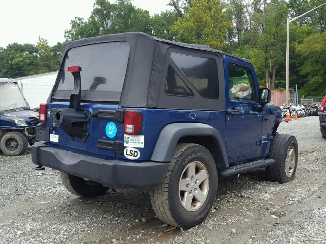 1J4AA2D11AL208995 - 2010 JEEP WRANGLER S BLUE photo 4