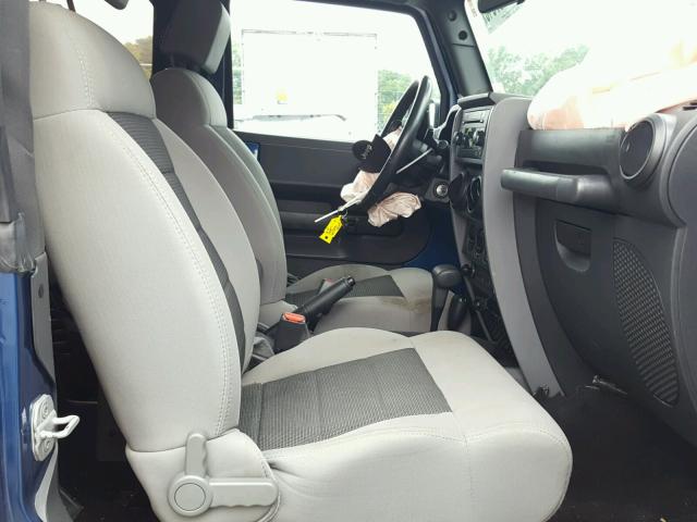 1J4AA2D11AL208995 - 2010 JEEP WRANGLER S BLUE photo 5