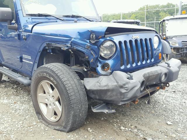 1J4AA2D11AL208995 - 2010 JEEP WRANGLER S BLUE photo 9