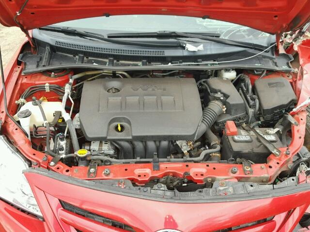 2T1BU4EE0DC964408 - 2013 TOYOTA COROLLA BA RED photo 7