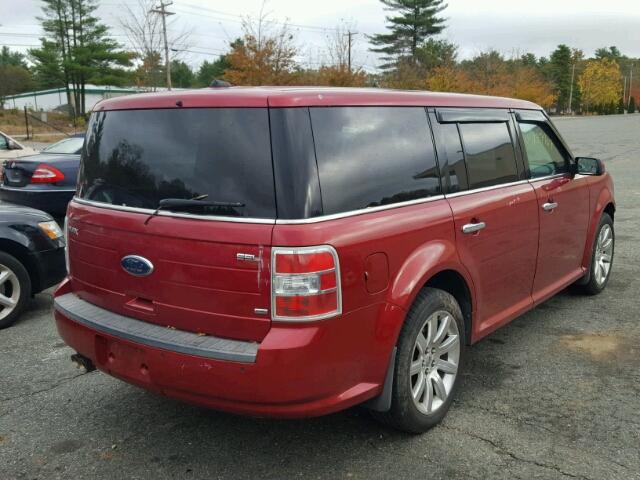 2FMEK62C59BA80249 - 2009 FORD FLEX SEL RED photo 4