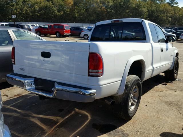 1B7GG22N61S187054 - 2001 DODGE DAKOTA WHITE photo 4