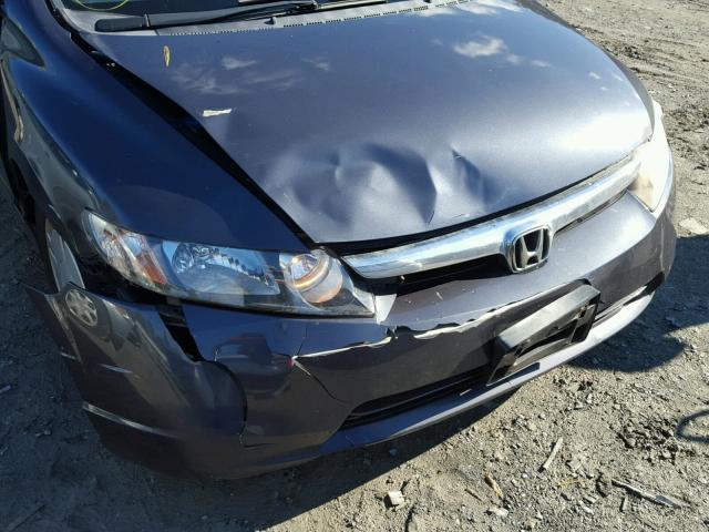 JHMFA36288S013644 - 2008 HONDA CIVIC HYBR GRAY photo 9