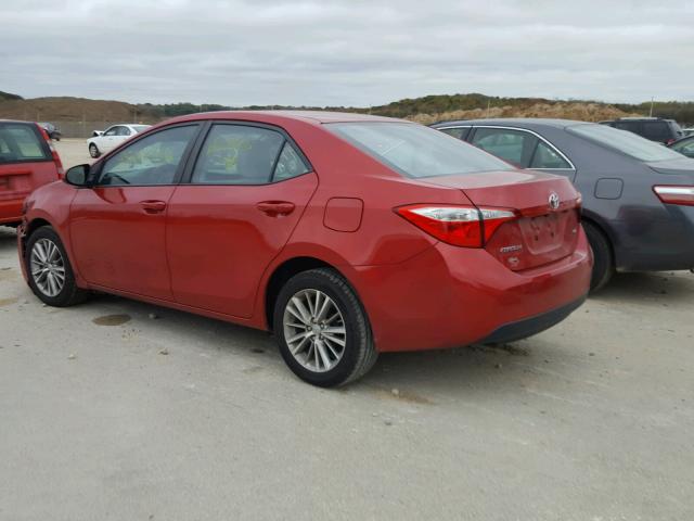 5YFBURHE8EP011312 - 2014 TOYOTA COROLLA L RED photo 3