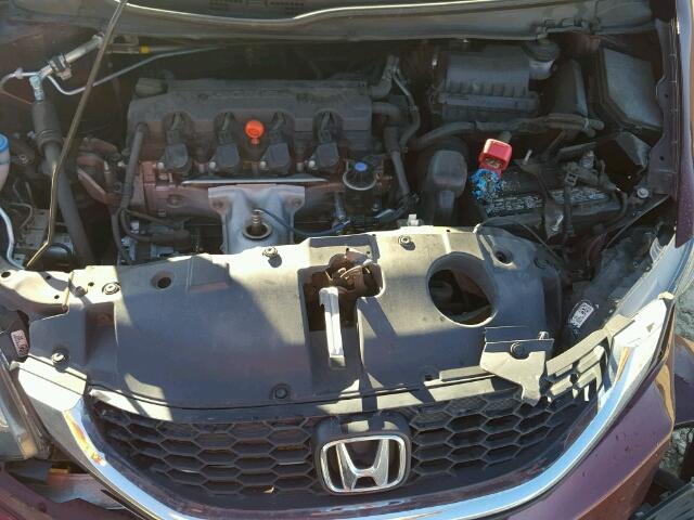 2HGFB2F50EH510839 - 2014 HONDA CIVIC LX BURGUNDY photo 7