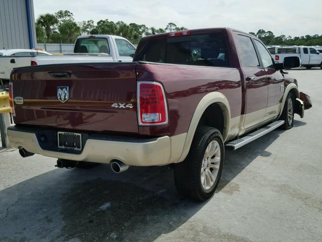 1C6RR7WM1GS351182 - 2016 RAM 1500 LONGH BURGUNDY photo 4