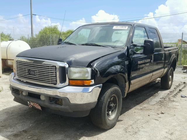 1FTSW31F81ED72086 - 2001 FORD F350 SRW S BLACK photo 2