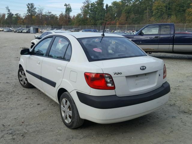 KNADE123466030055 - 2006 KIA RIO WHITE photo 3