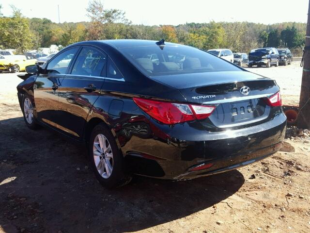 5NPEB4ACXBH205640 - 2011 HYUNDAI SONATA GLS BLACK photo 3