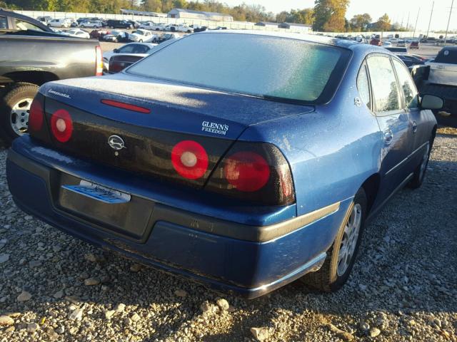 2G1WF52E449461902 - 2004 CHEVROLET IMPALA BLUE photo 4