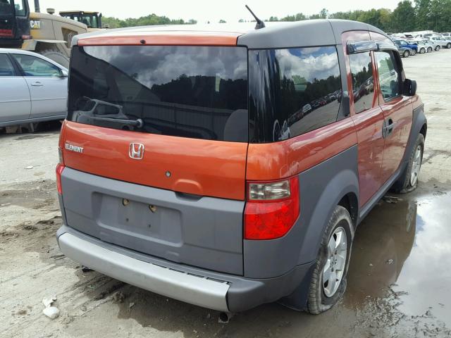 5J6YH18533L009449 - 2003 HONDA ELEMENT EX ORANGE photo 4