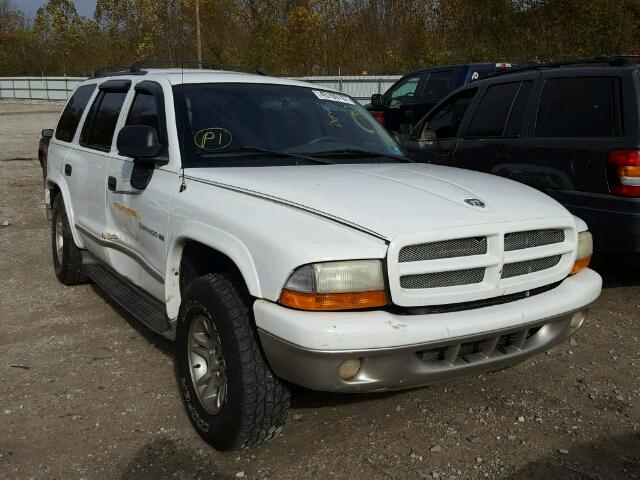 1B4HS28N81F609275 - 2001 DODGE DURANGO WHITE photo 1