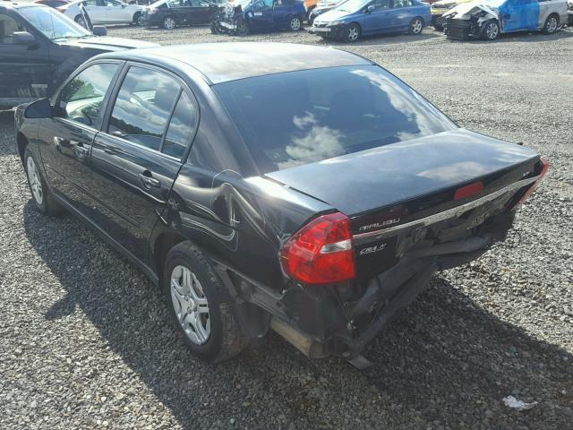 1G1ZS51F26F285526 - 2006 CHEVROLET MALIBU LS შავი ფოტო 3