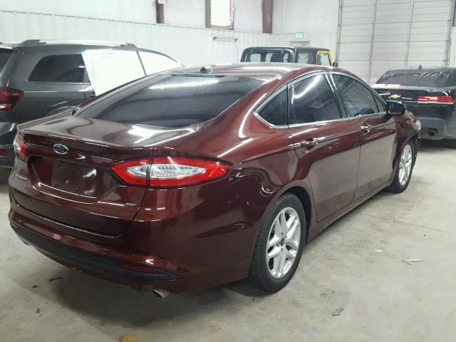 3FA6P0H79FR213308 - 2015 FORD FUSION SE BROWN photo 4