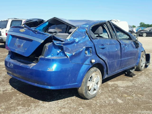 KL1TD5DE6BB141920 - 2011 CHEVROLET AVEO LS BLUE photo 4