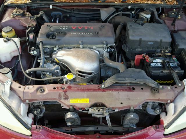 4T1BE32K92U014562 - 2002 TOYOTA CAMRY LE მუქწითელი ფოტო 7