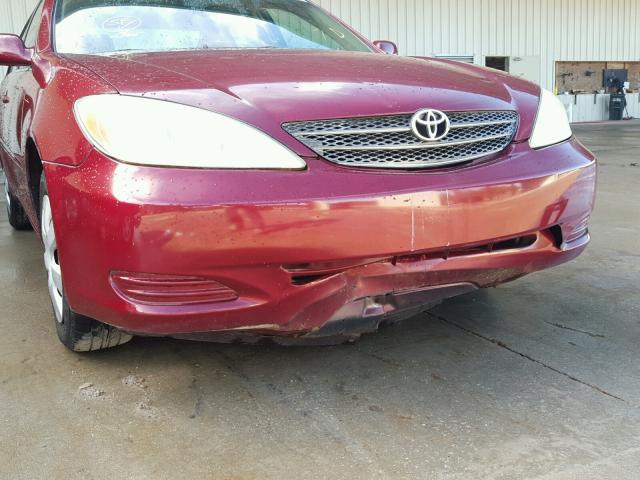 4T1BE32K92U014562 - 2002 TOYOTA CAMRY LE MAROON photo 9