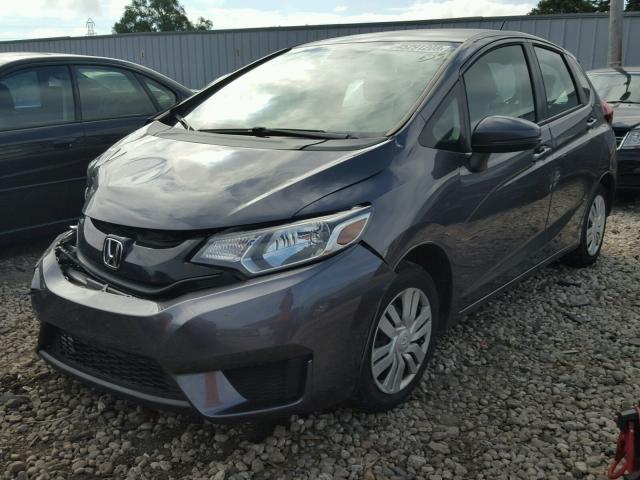 3HGGK5H59FM734049 - 2015 HONDA FIT LX GRAY photo 2