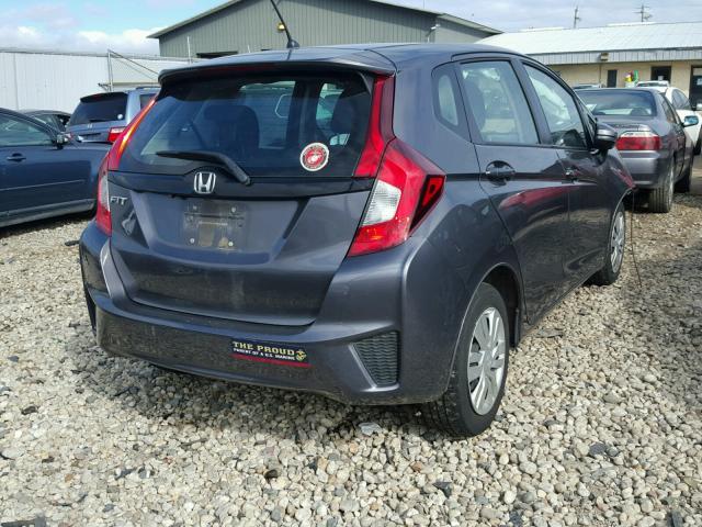 3HGGK5H59FM734049 - 2015 HONDA FIT LX GRAY photo 4