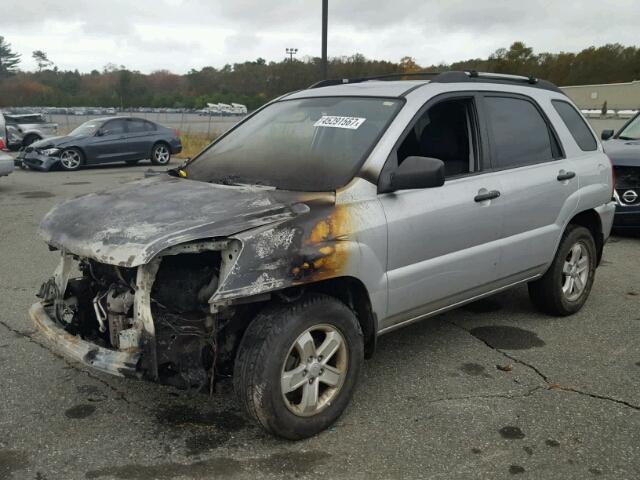 KNDJE723797575710 - 2009 KIA SPORTAGE SILVER photo 2