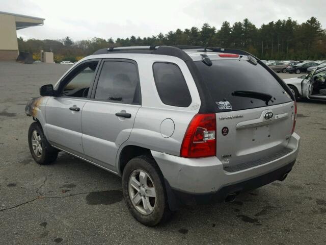 KNDJE723797575710 - 2009 KIA SPORTAGE SILVER photo 3