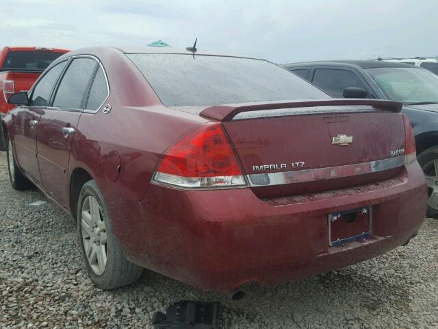 2G1WU58R379224841 - 2007 CHEVROLET IMPALA LTZ MAROON photo 3