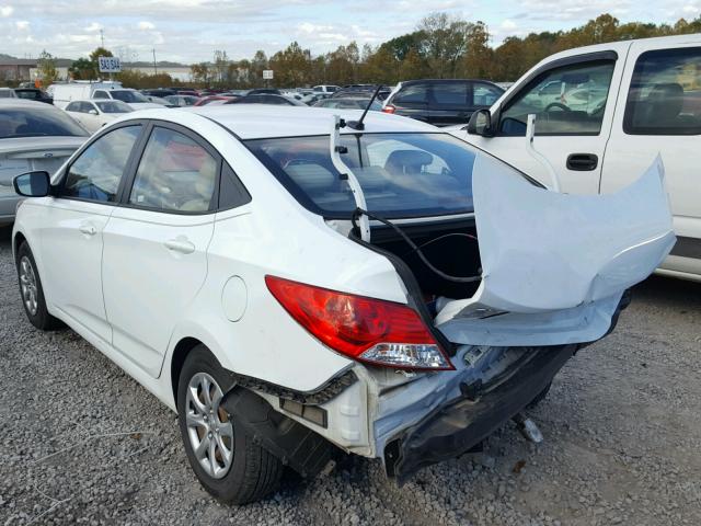 KMHCT4AE3DU497870 - 2013 HYUNDAI ACCENT GLS WHITE photo 3