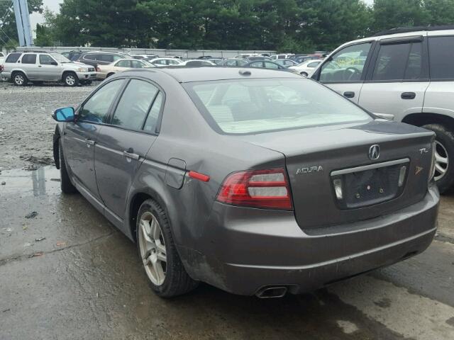 19UUA66287A018892 - 2007 ACURA TL GRAY photo 3