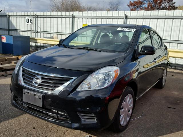 3N1CN7AP5EK446831 - 2014 NISSAN VERSA BLACK photo 2