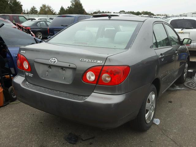 2T1BR30E28C909032 - 2008 TOYOTA COROLLA GRAY photo 4