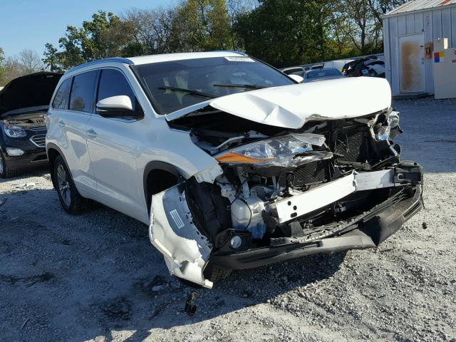 5TDJKRFHXFS128736 - 2015 TOYOTA HIGHLANDER WHITE photo 1