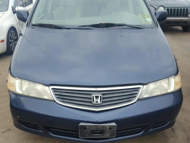 2HKRL1864YH518754 - 2000 HONDA ODYSSEY EX BLUE photo 9