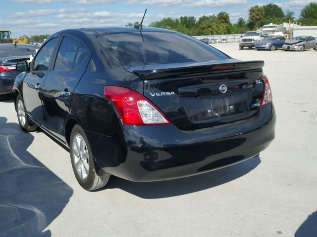 3N1CN7APXDL884480 - 2013 NISSAN VERSA S BLACK photo 3