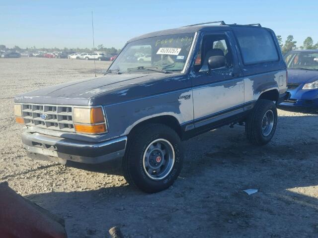 1FMCU12T5KUB87886 - 1989 FORD BRONCO II BLUE photo 2