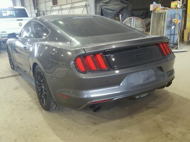 1FA6P8CF5H5328717 - 2017 FORD MUSTANG GT GRAY photo 3