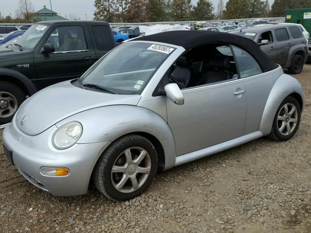 3VWCD21Y14M302902 - 2004 VOLKSWAGEN NEW BEETLE SILVER photo 9