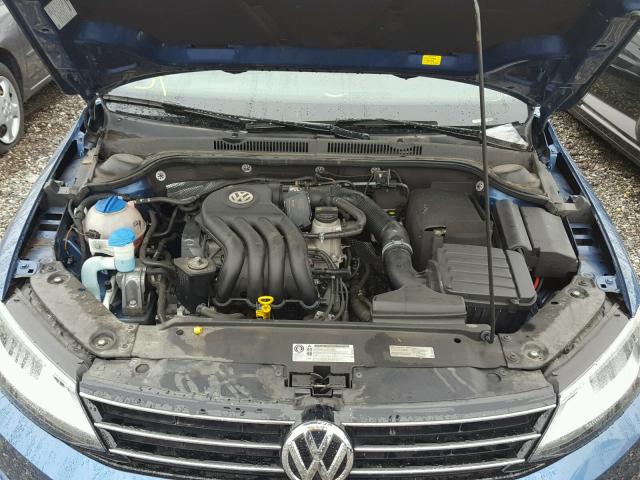 3VW2K7AJ9FM249080 - 2015 VOLKSWAGEN JETTA BASE BLUE photo 7