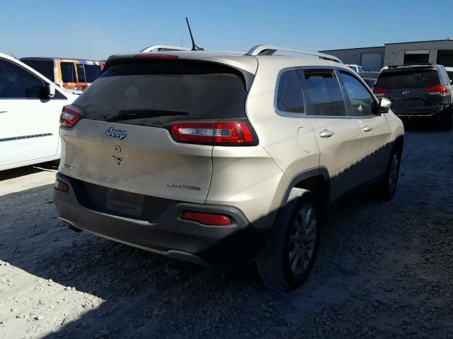 1C4PJLDB2FW738154 - 2015 JEEP CHEROKEE L TAN photo 4