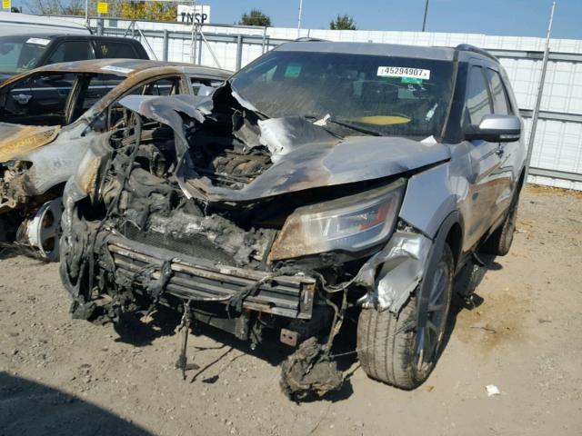 1FM5K8F84GGB80737 - 2016 FORD EXPLORER L SILVER photo 2