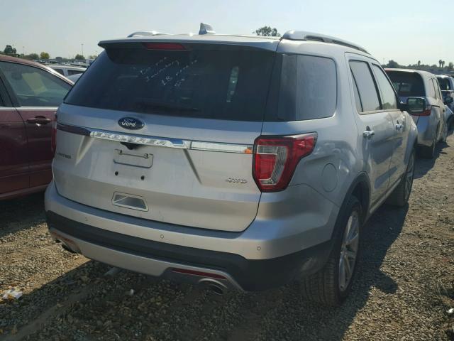 1FM5K8F84GGB80737 - 2016 FORD EXPLORER L SILVER photo 4